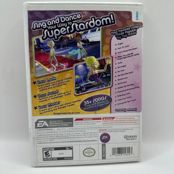 Boogie SuperStar Wii Video Game ESRB 10+ EA Interactive Musical Party Fun - Picture 2 of 3
